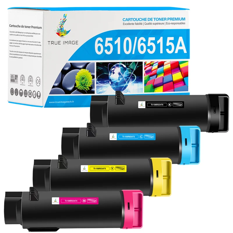 Xerox WorkCentre 6515 / Phaser 6510 Pack 4 couleurs Toners Compatibles