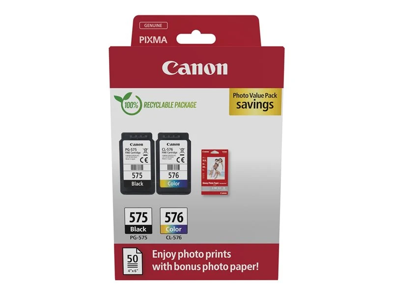 Canon PG-575/CL-576 Photo Paper Value Pack