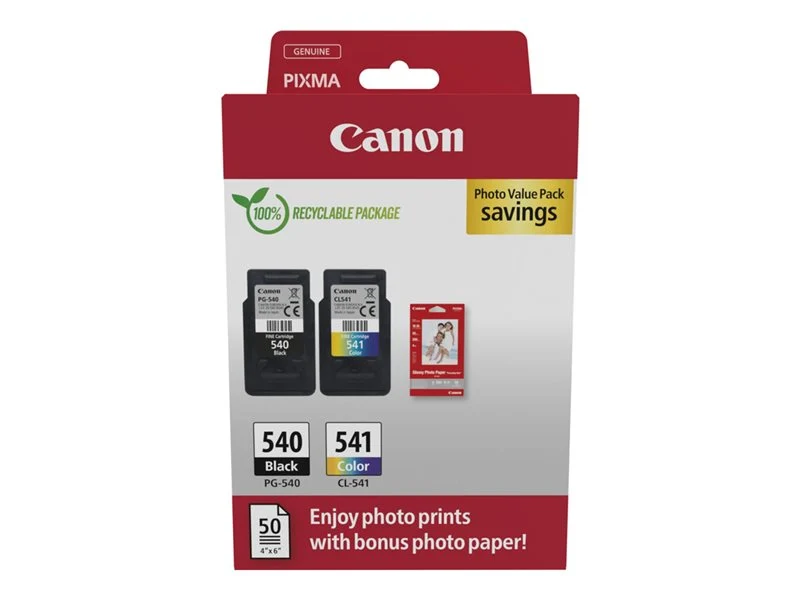 Canon PG-540 / CL-541 Multipack - Color/Black +50 PAPIER PHOTO