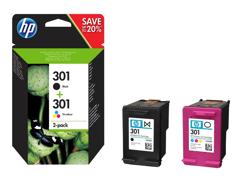 HP N°301 - PACK CARTOUCHE NOIR/COULEUR
