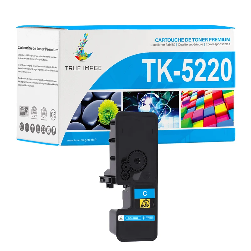 Kyocera TK-5220C Cartouche de Toner Cyan Compatible