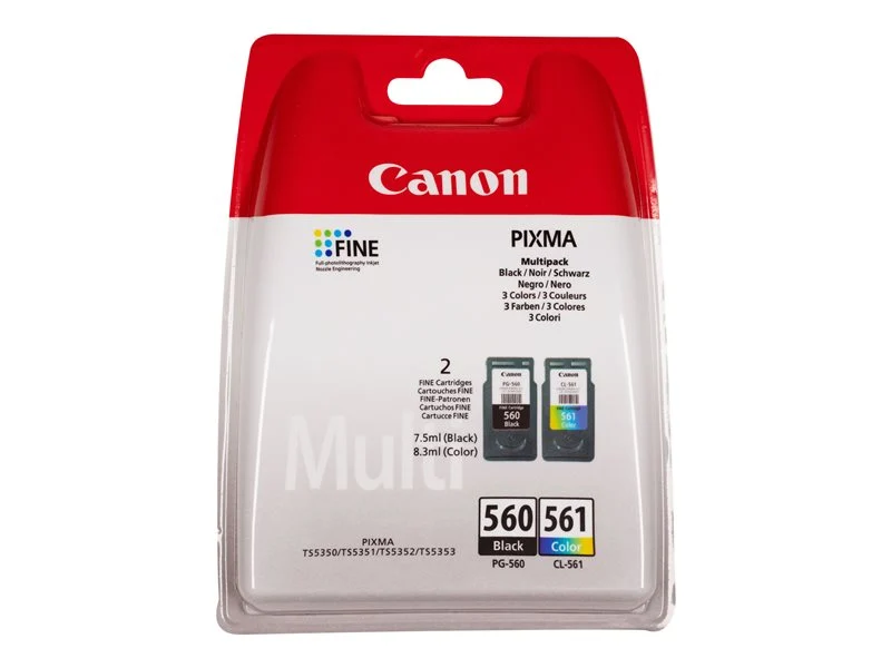 PACK CANON PG-560 + PG-561 NOIR + Couleur