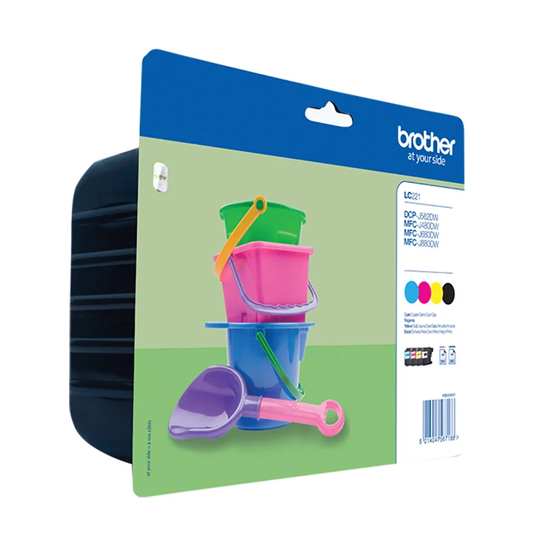Brother LC221XLVALBP (Noir, Cyan, Magenta, Jaune)