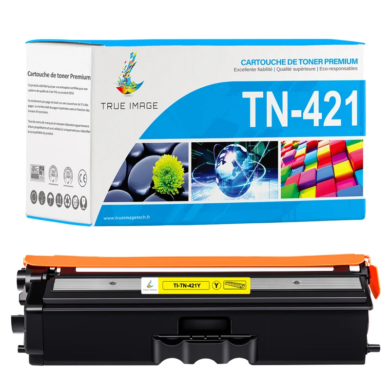 Brother TN421Y Cartouche de Toner Jaune Compatible