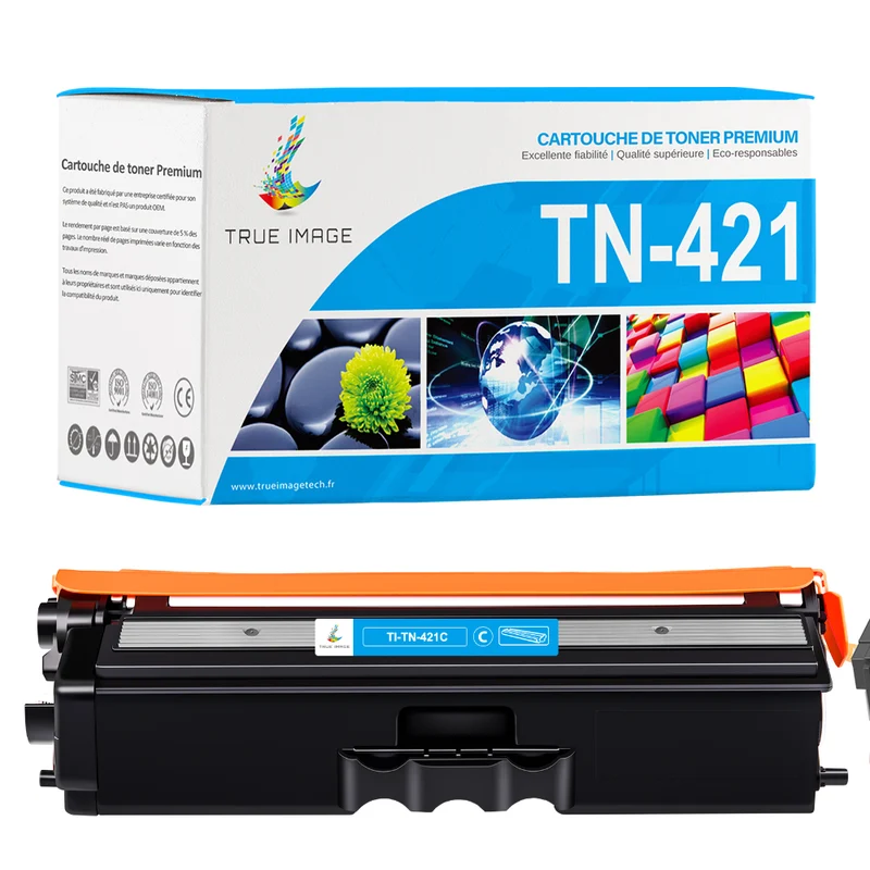 Brother TN421C Cartouche de Toner Cyan Compatible