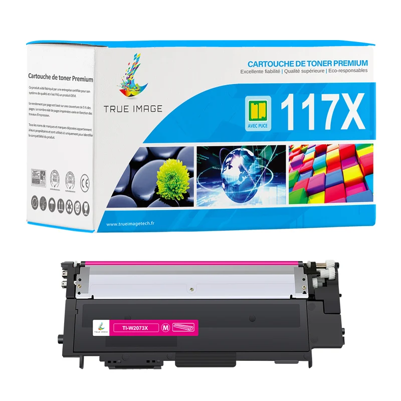 HP 117X Cartouche de Toner Magenta Compatible W2073X