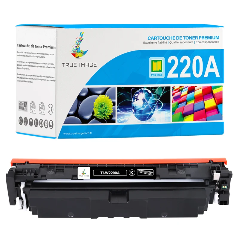 Toner Noir HP 220A W2200A Compatible | Puce Intelligente | Suivi du niveau d'encre