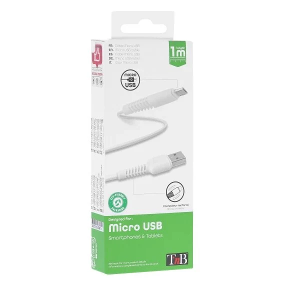 Câble Micro USB connecteurs renforcés Noir