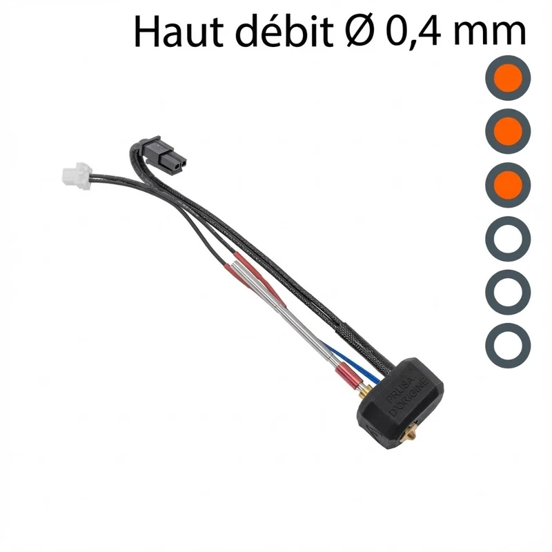 Prusa - Buse Laiton à haut débit Nextruder (Nextruder Hotend brass High Flow) - 0,4 mm