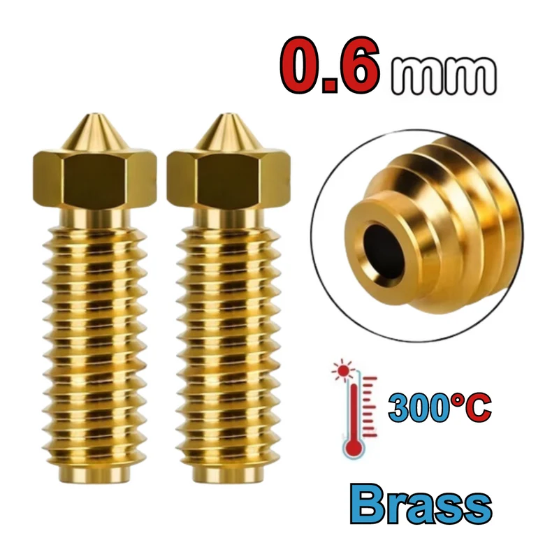 Zimple3D - Anycubic Kobra 3 - Lot de 2 Buses Laiton - 0.6 mm