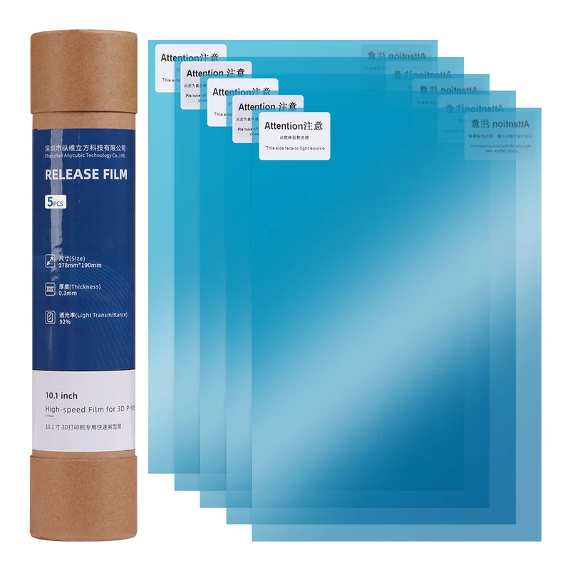 Anycubic - Photon Mono M5s/Photon Mono M5s Pro/M7 Pro/M7 - Film 10,1 pouces à Décollement Rapide (Quick Release Film) - 5 pcs