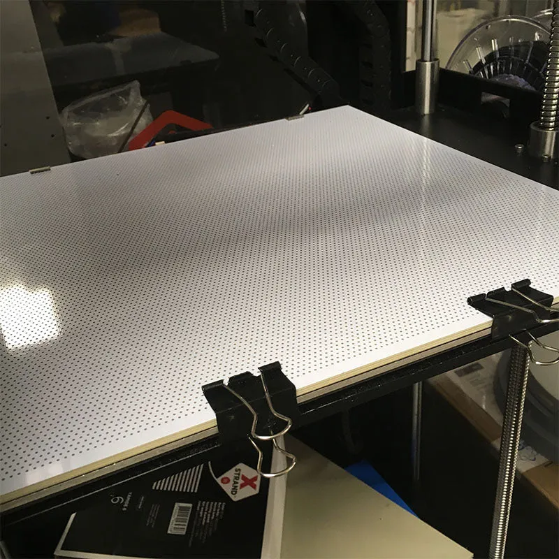 Improve3D - Raise3D - Série N/Pro2 - Plateau Perforé V2 Compatible - 340 x 330 mm