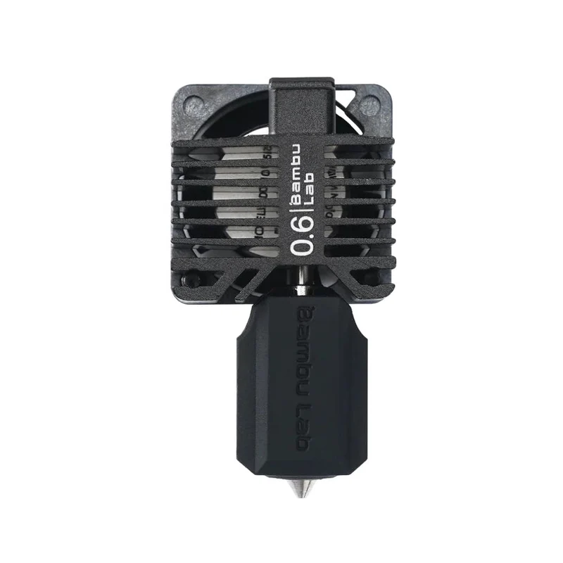 Bambu Lab - Tête d'Extrusion Complète Buse 0,6 mm en Acier trempé (Complete Hotend Assembly) - X1C