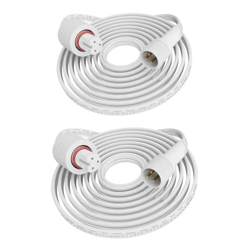 Badass Reliable Two Pack Of Thirteen Foot Outdoor Extension Cords Providing Ip Six Eight Waterproof Protection For Govee Permanent Outdoor Light Arrays Now