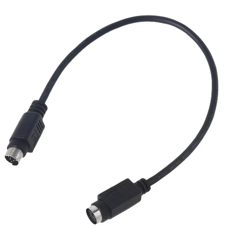 Heavy Duty MIDI Extension Cable 12 Feet Long DIN 6 Pin Male To Female Keyboard Adapter Cord Black Plug And Play Music Gear For Any Stage Or Desk Setup No Sweat Installation And Reliable Connections That Go The Distance