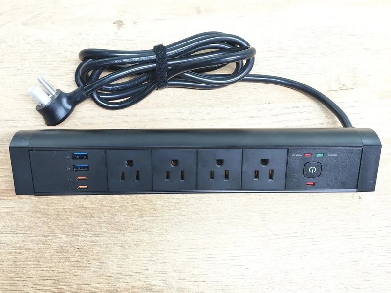Wall Mounted Power Strip With Four AC Outlets And Built Different Surge Protection Featuring Fast USB Charging Ports Plus Six Foot Heavy Duty Extension Cord For Home Office Gear Today