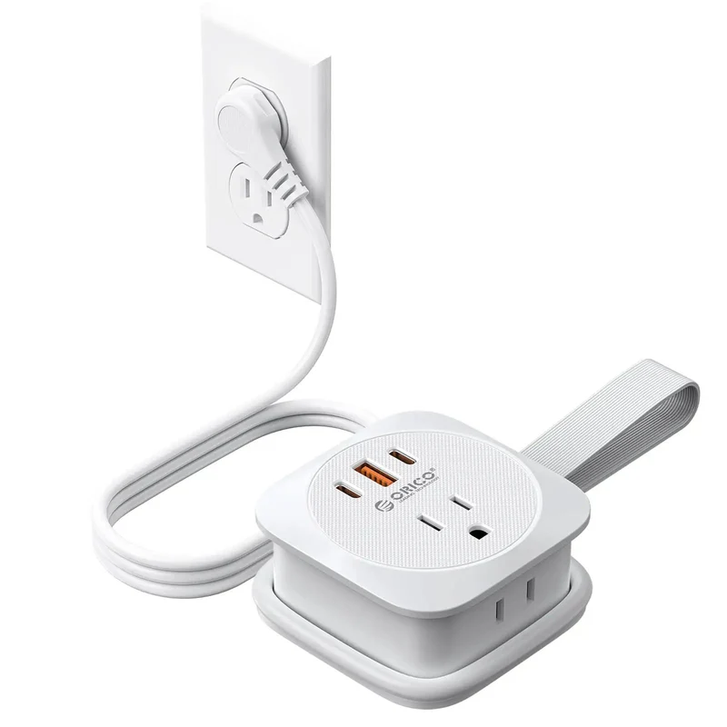 Road Trip Ready Compact Portable Power Strip Featuring Ridiculously Sleek Wrap Around Build And Plug Play 20W Pd Fast Charging Usb Ports For Seamlessly Boosting Your Phone And Tablet Gear