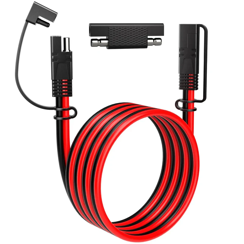 Straight Up Heavy Duty Sae Extension Cable 12 Foot With 16Awg Thick Core Wiring Built For Easy Quick Connect Disconnect Hookups On Marine Gear And Power Tools Crafted From Pure Copper For Smooth High Amp Flow And Rock Solid Reliability
