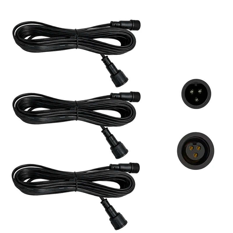 Built Tough 3 Pin Xconnect Extension Cable 10ft Drop With 18AWG Pure Copper Wire IP67 Rated Waterproof Shield For Custom LED Pixel Bars And Street Rigs Ready To Roll In A Sweet 3 Pack Lot