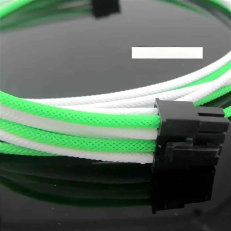 Top-Rated 30Cm Sleeved Extension Cable Feeding 8Pin Cpu Power Seamlessly Into 4Plus4Pin Pcie Ports For Rock Solid Cable Management And A Total Rig Makeover