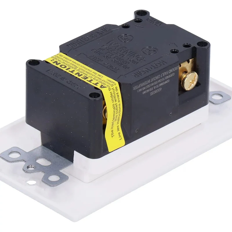 Pro Grade GFCI Smart Ground Fault Protection Socket For Indoor Outdoor Use Rock Solid Overvoltage Protection Auto Blocks Shock Hazard Fast Super Easy Install Plus Hardware For Reliable AC120V Power Safety You Can Count On