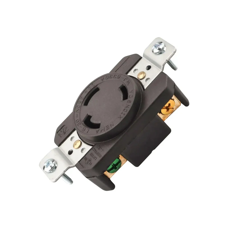 Rock Solid Heavy Duty 30 Amp Flush Mount Locking Receptacle Featuring Nema L630R Twist Lock Plug Socket For No Nonsense Industrial Power Demands And Pro Shop Setup