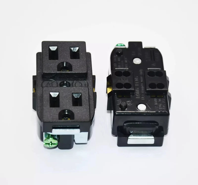 Heavy Duty Nema 5-15R Duplex Wall Outlet Featuring Solid Brass Contacts And UL Certifications For Straight Shooting Plug And Play Power Upgrade At Home And Office Space