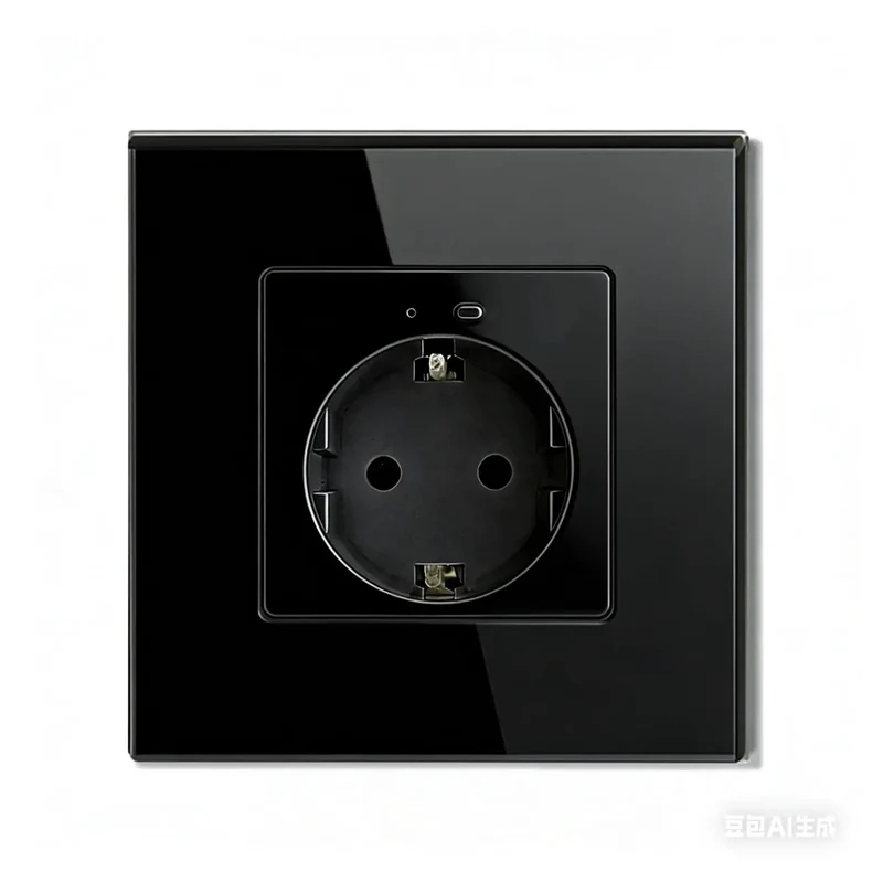 Rock Solid Eu Wifi Smart Socket With Slick Tempered Glass Panel For Heavy Duty Appliances Features Game Changing Energy Monitor And Seamless App Voice Control Schuko Wall Box Fit For Smooth Home Tech Integration