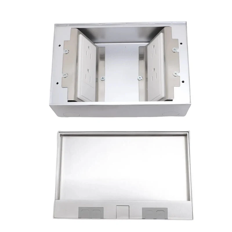 Game Changing Recessed Floor Electrical Outlet Kit Crafted From Premium Stainless Steel With A Rock Solid Seal That Locks Out Water And Dust While Looking Badass In Kitchens Or Offices