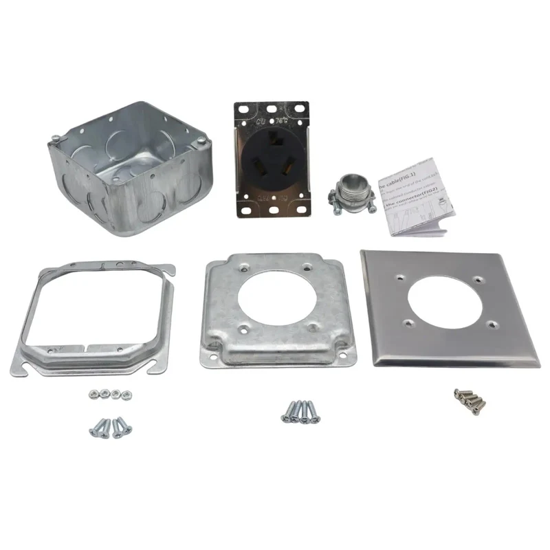 Heavy Duty Nema 10 30R Receptacle 30A Electrical Outlet Surface Mount Or Flush Install Galvanized Steel And Stainless Build Rock Solid Dependable Workhorse For Dryer Welder Or Generator Rigged Up Ready To Plug In And Get Working Fast