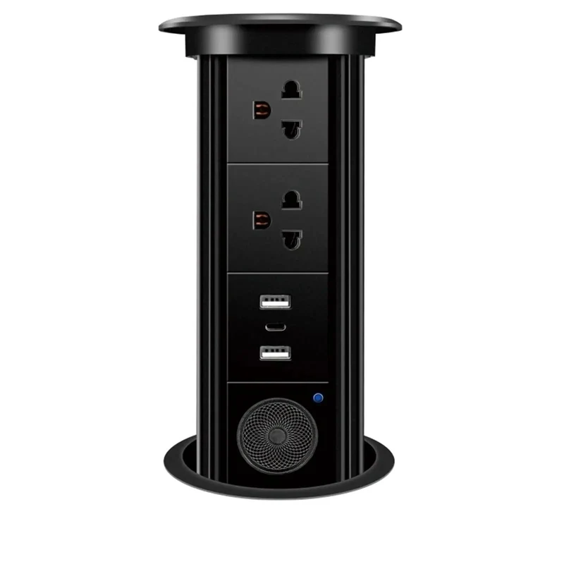 Swanky Motorized Pop Up Socket With Hidden Electrical Lift And Retractable Outlet For Seamlessly Fast Charging All Your Gadgets While Keeping Counters Crisp And Clutter Free