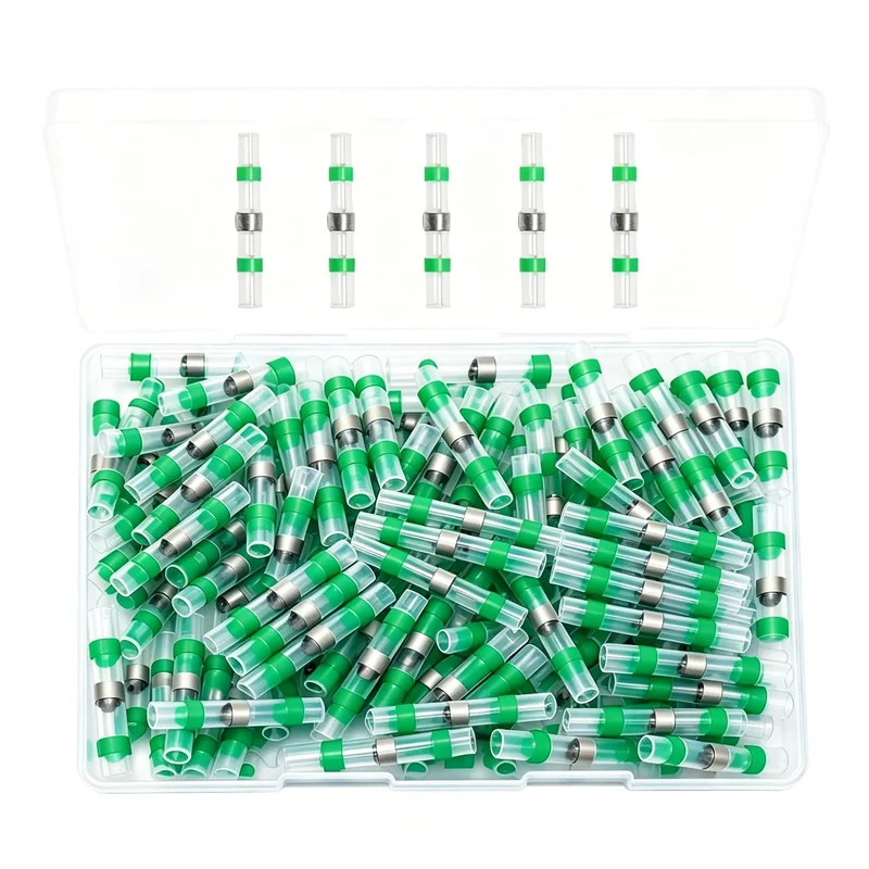 Top Shelf Hella Reliable Waterproof Heat Shrink Solder Seal Butt Wire Connectors 18 To 16 Awg Green Marine Rv Automotive Electrical Terminals 100 Piece Box