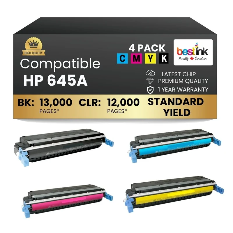 Compatible HP 645A Toner Cartridge Combo BK/C/M/Y