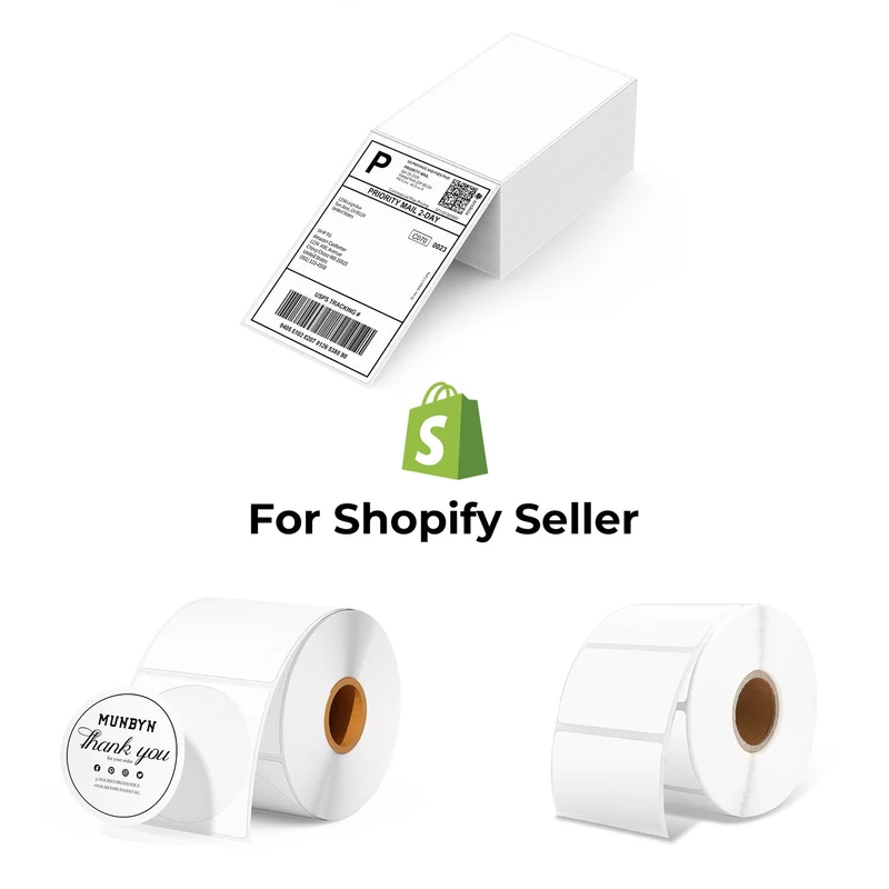 MUNBYN Shopify Starter Etiketten Set für Versand und Branding