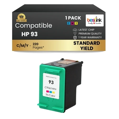 HP 93 Compaible Ink Caritdge Color ( 1 Pack ) Standard Yield