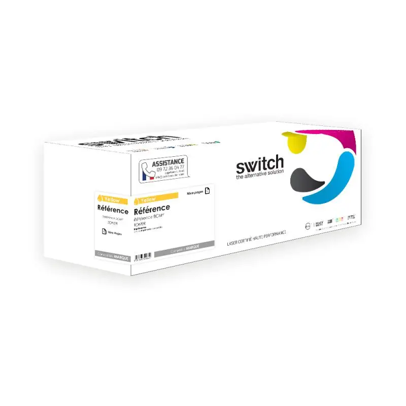 Xerox 6121 Toner Jaune compatible équivalent à 106R01468 · Switch