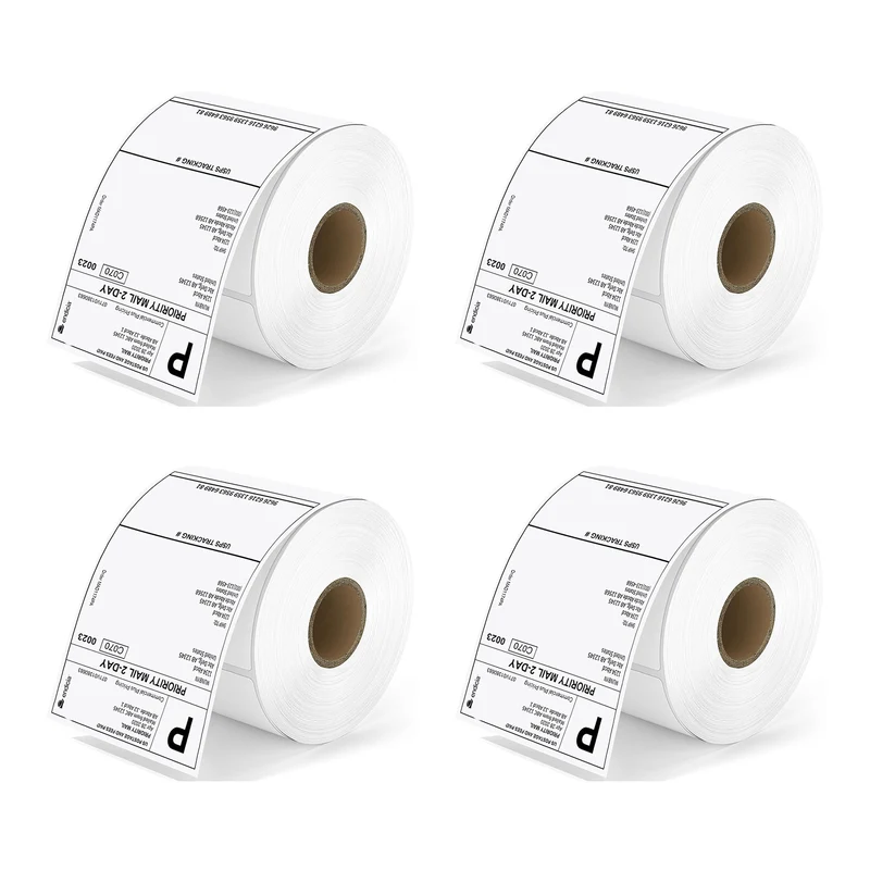MUNBYN 4" x 6" Versandetiketten Kit auf Rolle für Paketversand