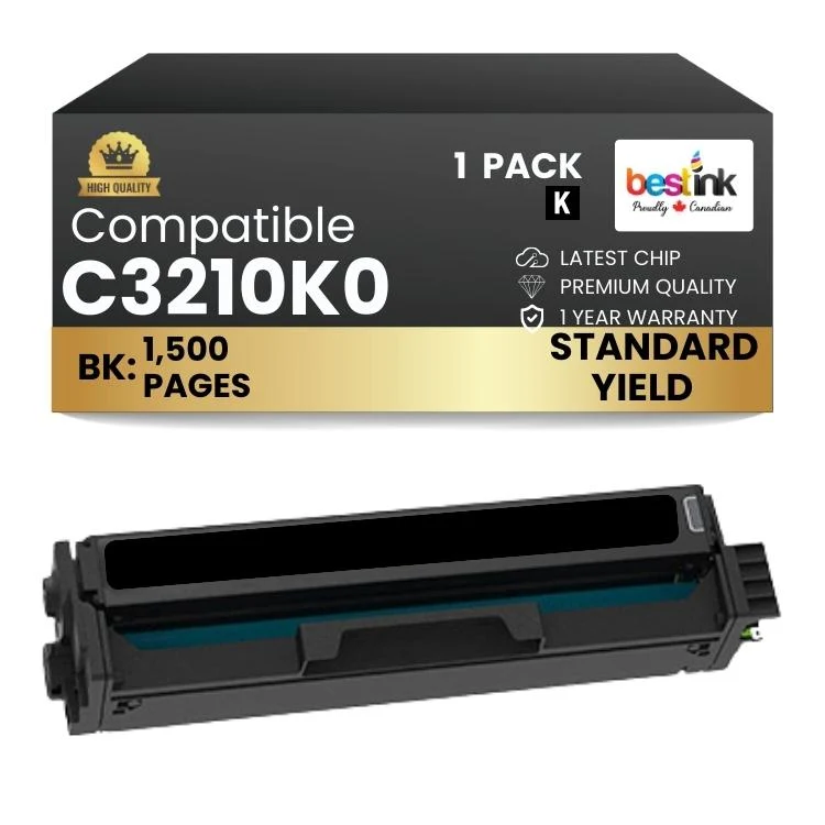Compatible Lexmark C3210K0 Toner Cartridge Black