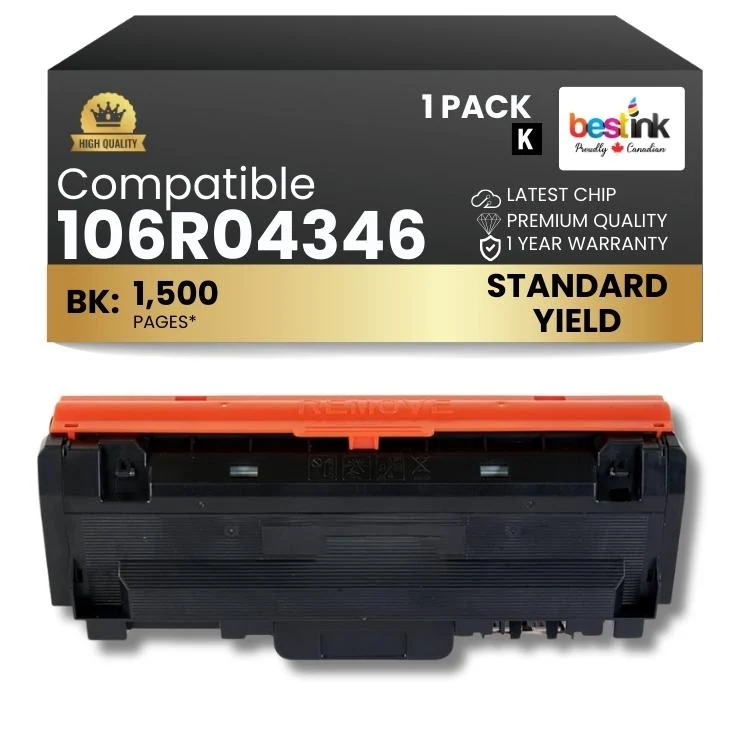 Compatible Xerox 106R04346 Black Toner Cartridge 1 Pack