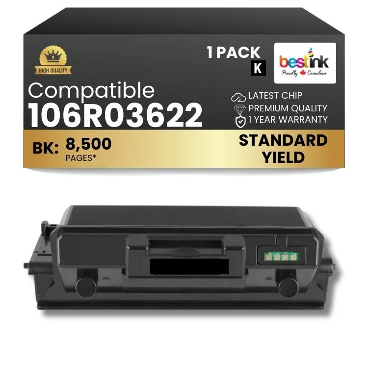 Compatible Xerox 106R03622 Black Toner Cartridge 1 Pack