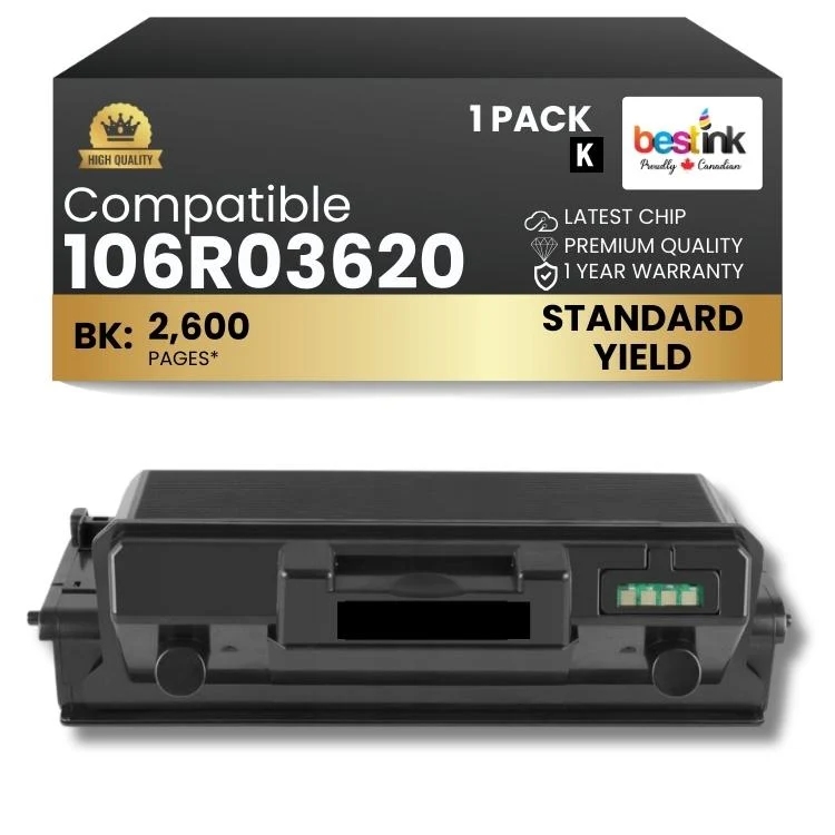 Compatible Xerox 106R03620 Black Toner Cartridge 1Pack