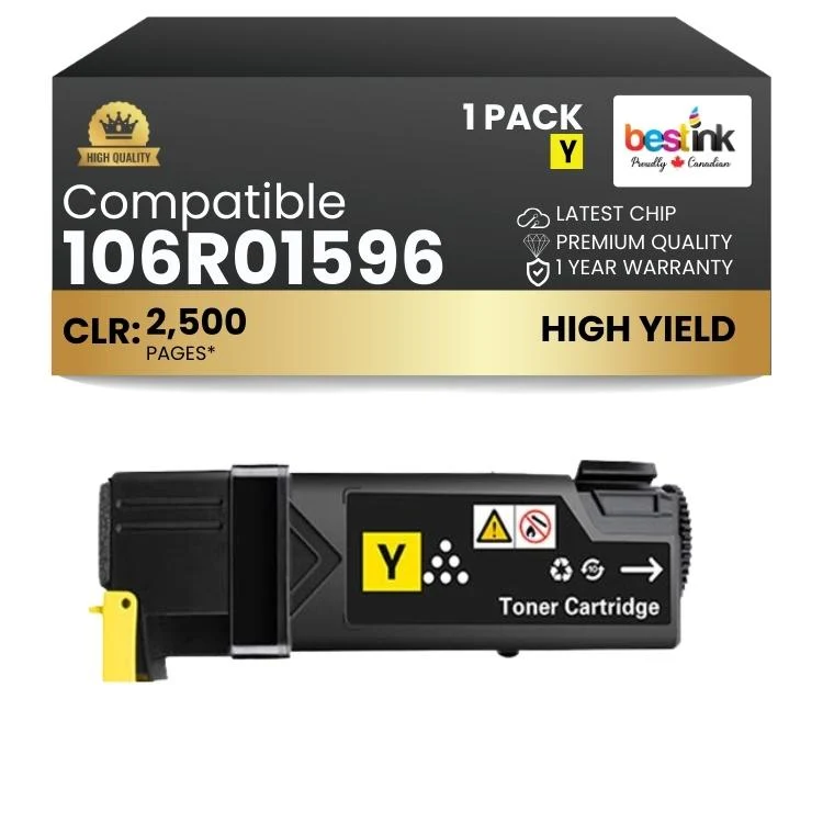 Compatible Xerox 106R01596 Yellow Toner Cartridge High Yield 1 Pack
