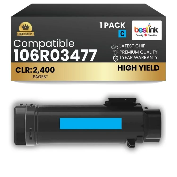 Compatible Xerox 106R03477 Cyan Toner Cartridge 1 Pack