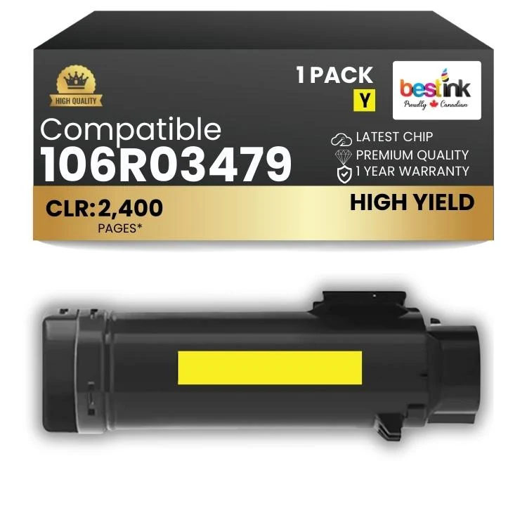 Compatible Xerox 106R03479 Yellow Toner Cartridge 1 Pack