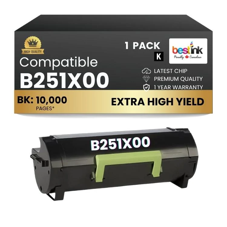 Compatible Lexmark B251X00 Black Toner Cartridge 1 Pack