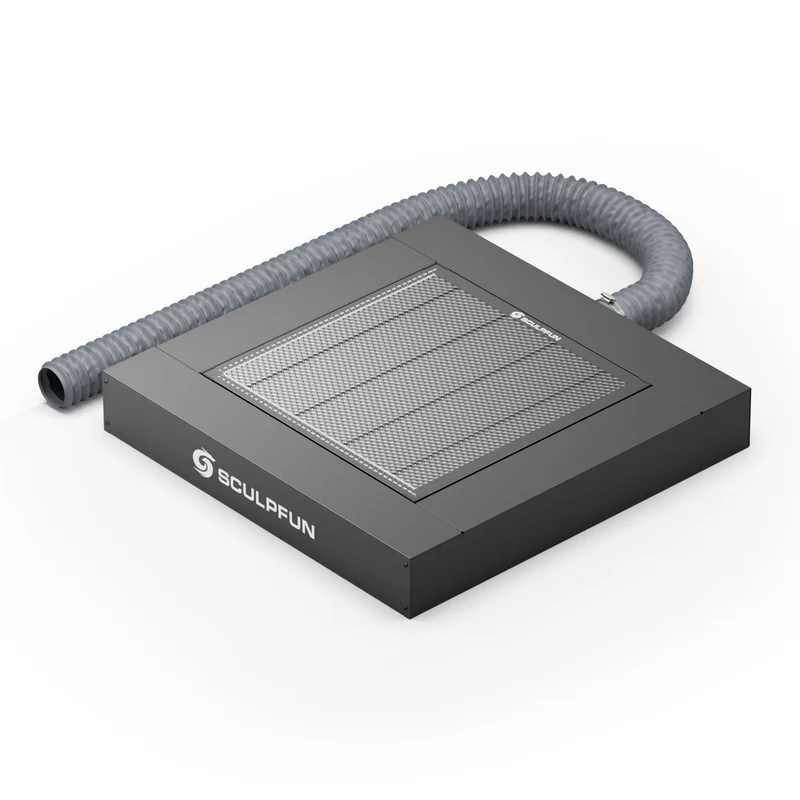 Sculpfun H5 - Grille nid d'abeille 650×650 mm, 2e génération avec extraction des fumées