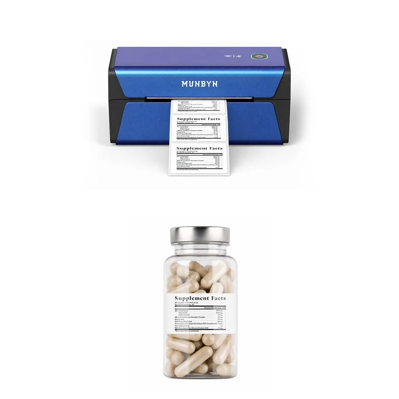 MUNBYN RealWriter 401AP 300DPI AirPrint Drucker & Rechteck Etiketten Supplement Produkt Konformität Set