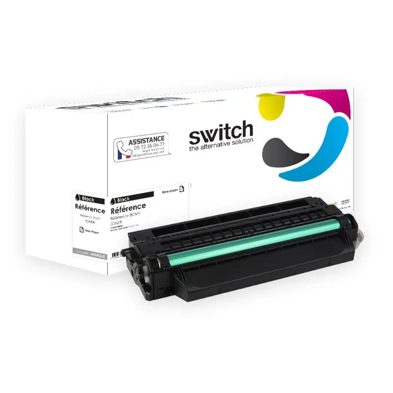 Samsung 103 Toner Noir compatible équivalent à MLT-D103LELS, SU716A · Switch