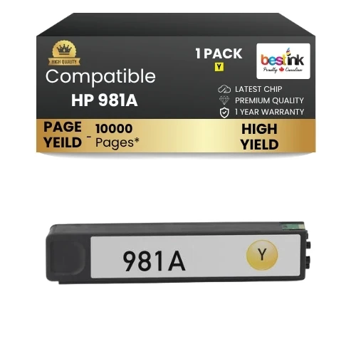 HP 981A Compatible Ink Cartridge Yellow ( 1 Pack ) High Yield