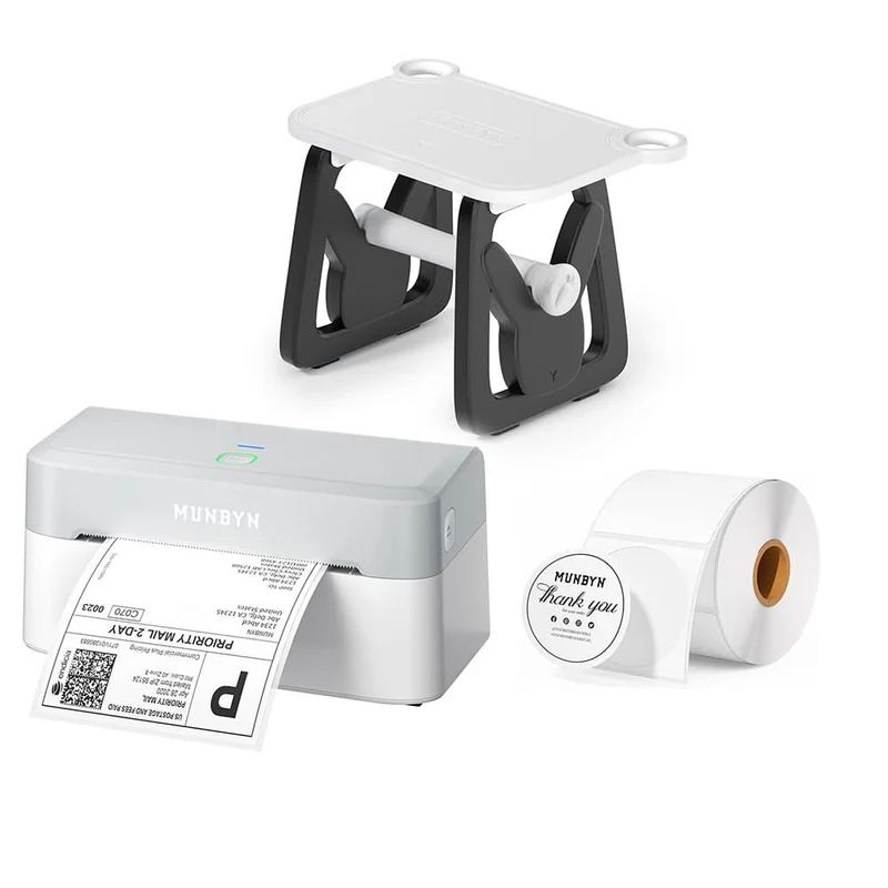 MUNBYN RW403B Bluetooth Thermodrucker Kit für Versand- und Produktetiketten